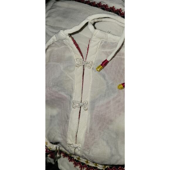 New FREE PEOPLE Sweet Escape Midi Dress $198 MEDIUM Ivory Boho Embroidered - Picture 7 of 9